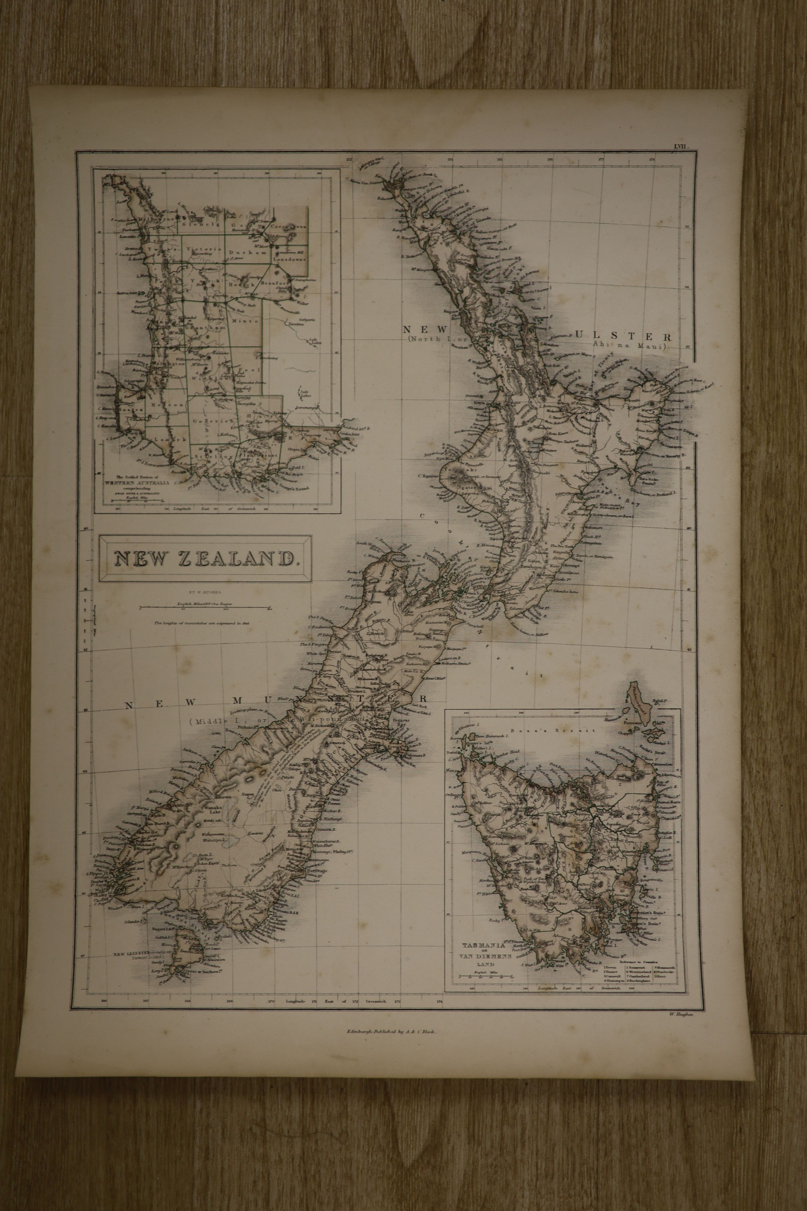 A folio of 19th century maps of Tasmania